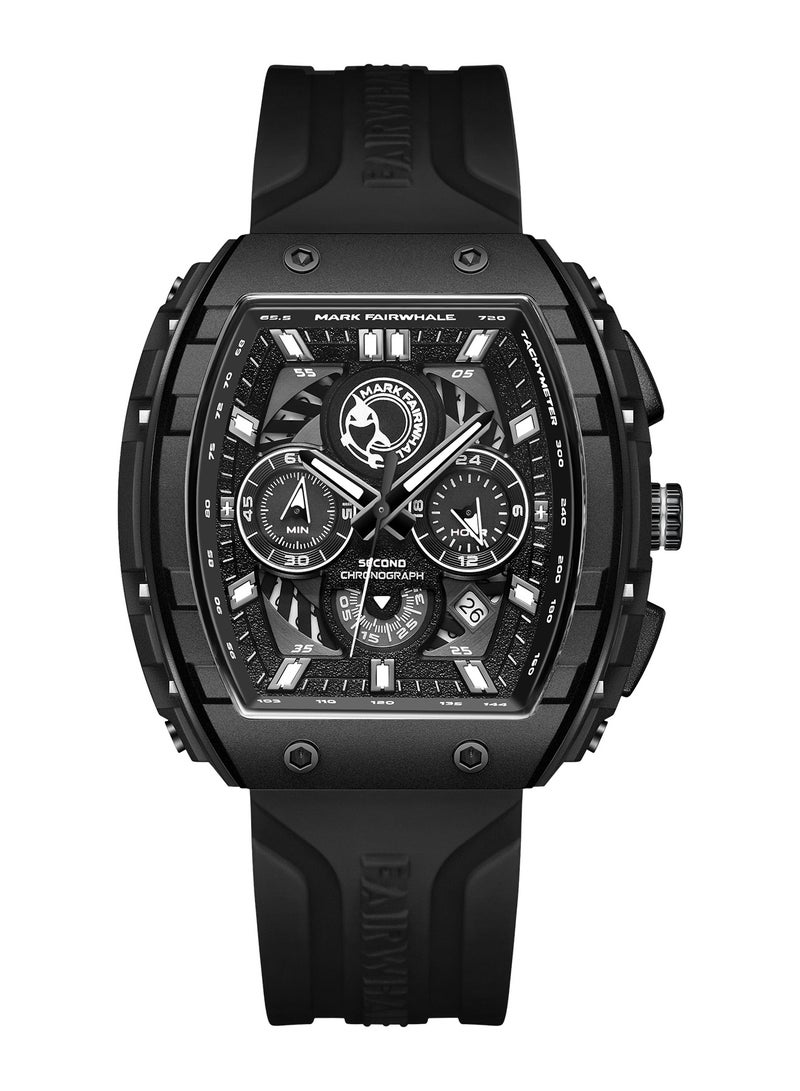 Mark Fairwhale Watches for Men Watch Quartz Luxury Water Resistant Resin Strap Watch 5670 - Image 1