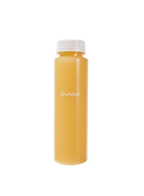 Label Tek 1.9 x 1 Inch Tumeric Juice Bottle Labels, 100 Water-Resistant Labels For Bottles - Self-Adhesive, Clear With White Font, Plastic Bottle Stickers, For Drink Pouches,