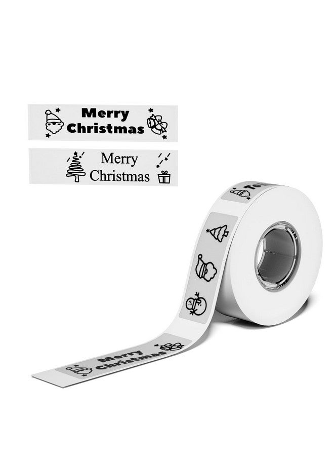 phomemo D30 Label Tape, Clear Sticker Thermal Paper Self-Adhesive Label Maker Tape, Black On Transparent, 14Mm X 30Mm (0.55 X 1.18 Inch) 210 Labels/Roll, 1-Roll - Image 1