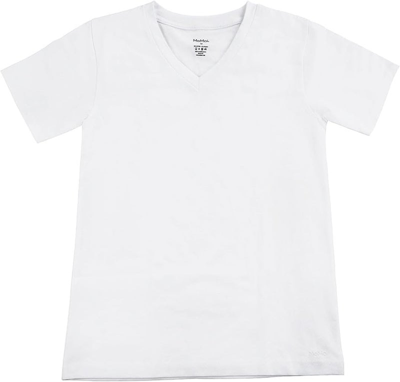 MeMoi Boy’s V-Neck Cotton T-Shirt 3-Pack 5 / White - Image 2