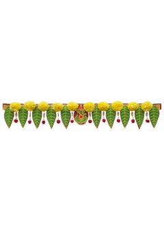 PREETENCY PREETENCYGanesh pan Toran with Artificial Yellow Marigold Flower Door Toran for Main gate Pack of 1  - Image 3