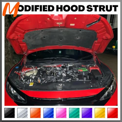 TENKIDOM Front Hood Struts Compatible with Honda Civic FC/FK 10th 2016-2021 Shock Lift Supports Bonnet Gas Dampers Springs Kit No-Drill Bolt-on - Image 2