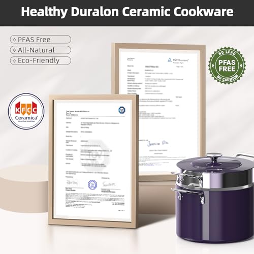 Nuwave Lux 13pc Forged Lightweight Cookware Set PFAS Free, Healthy G10 Duralon Ceramic Coating, Ultra Non-Stick, Stay-Cool Handles, Works on All Cooktops & Induction Ready - Image 5