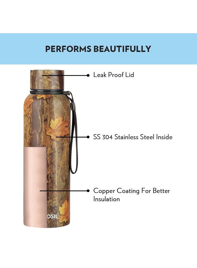 Borosil Hydra Trek Mapple 700 ml Stainless Steel Water Bottle | Double Wall Vacuum Insulated Flask, Green | 20 Hours Hot & 24 Hours Cold | Ideal for Personal & Corporate Gifting | 1 Year Warranty - Image 3