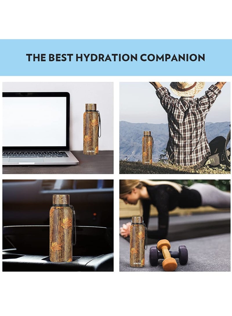 Borosil Hydra Trek Mapple 700 ml Stainless Steel Water Bottle | Double Wall Vacuum Insulated Flask, Green | 20 Hours Hot & 24 Hours Cold | Ideal for Personal & Corporate Gifting | 1 Year Warranty - Image 4