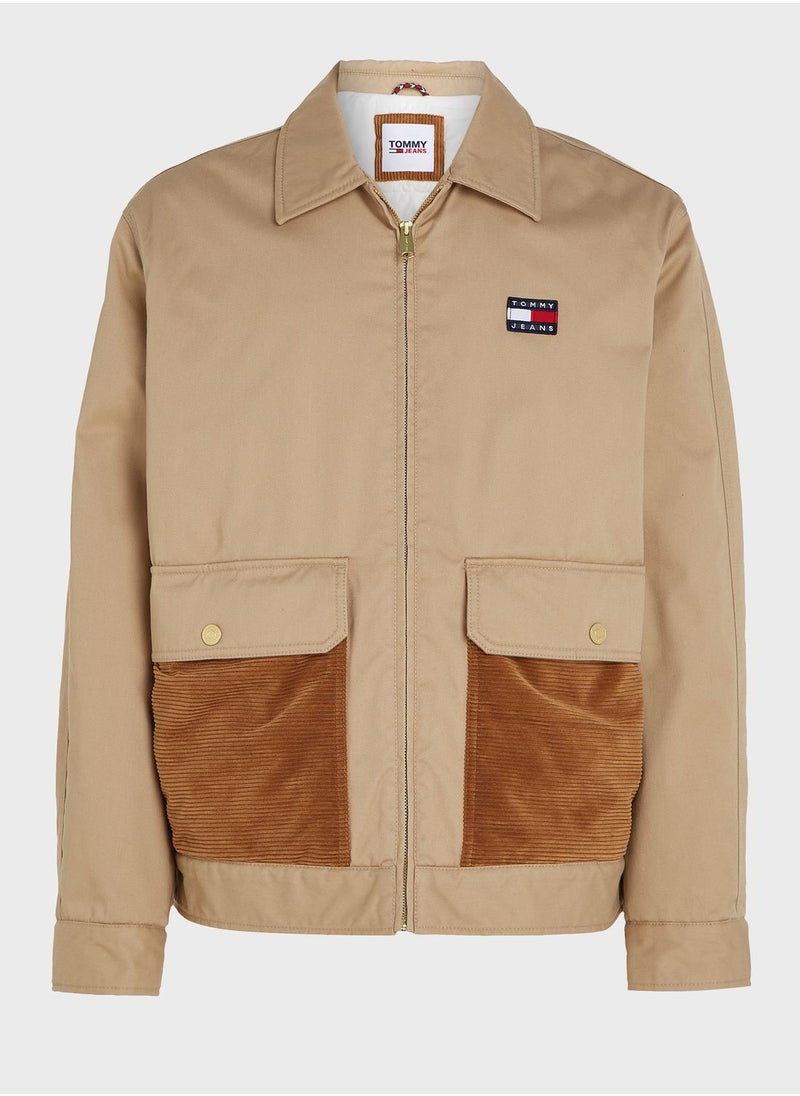 TOMMY JEANS - Pocket Detail Zippered Jacket - Image 1