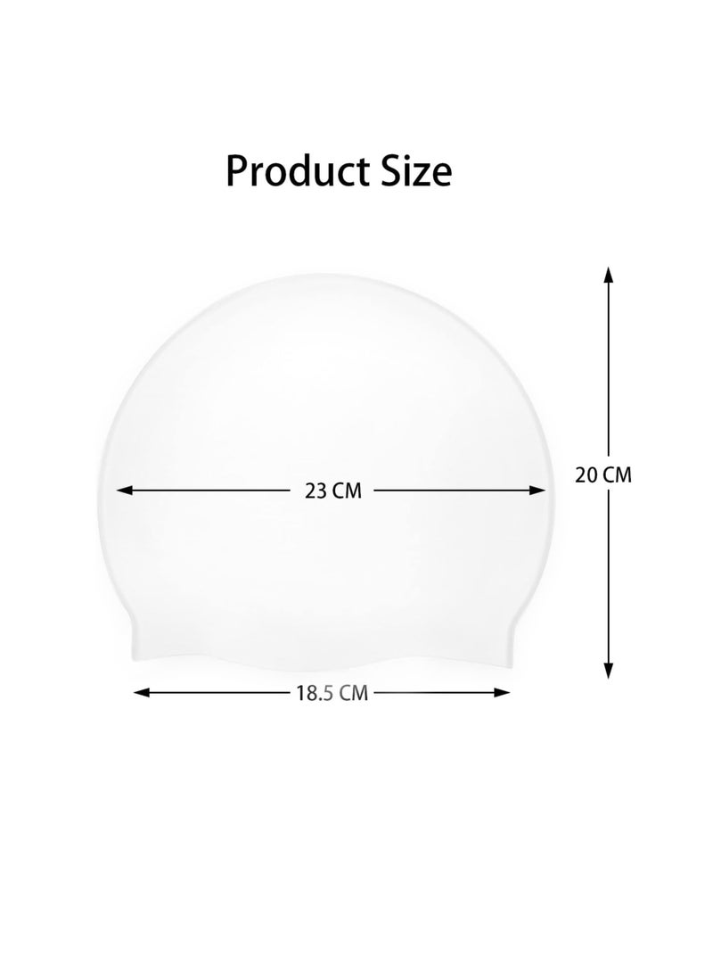 MUMS PLANET Silicone Swimming Cap, Non-Slip Flexible Fixed Swim Cap, Safe Waterproof with Storage Bag for Long and Short Hair for Women, Men, Kids, Ladies - Cap - Swimming cap-Swimming supplies - Image 4