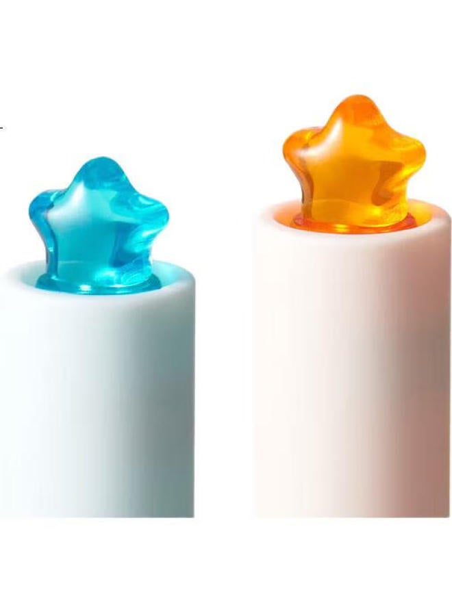 Kaco Beginner Signature Pen 0.5Mm Bullet Tip Black Neutral Pen High Appearance Value Water Pen Creative Stationery Small Gift Star Light Blue Rod/Transparent Blue - Image 1