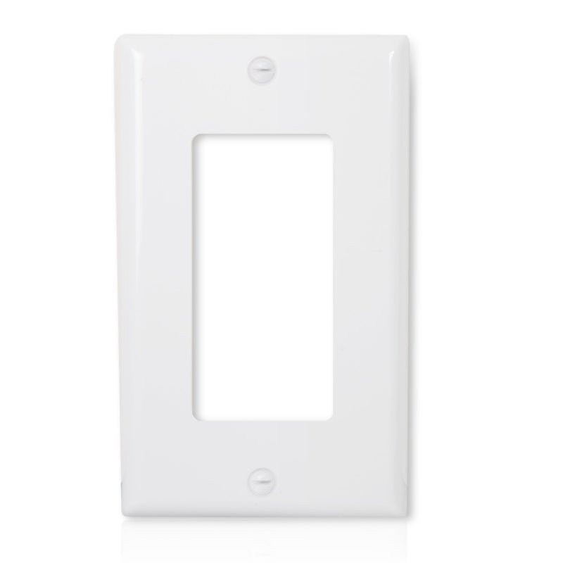 Maxxima 10 Pack 1 Gang Decorative Outlet Wall Plate - White, Standard Size Cover, Ideal for Light Switch, Single Outlet, Timers, or Dimmers - 10 Pack - Image 5