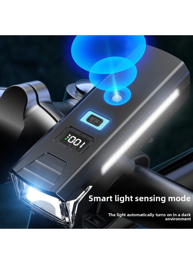 Loquat Strong Light Induction Bicycle Light Outdoor Night Riding Headlight Single Car Light Cycling Light TYPE-C Charging Digital Electric Display-Colour:Luxury Model With High Lumens, High Capacity, Lcd D - Image 4