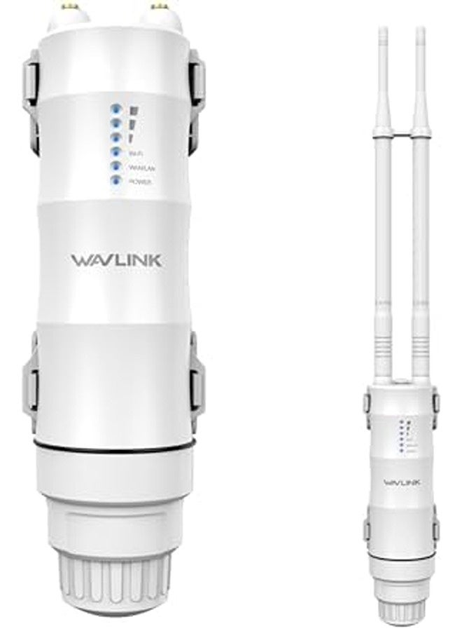 واف لينك مقوي واي فاي خارجي AC1200 | نقطة وصول/مكرر/راوتر ثنائي النطاق مقاوم للماء مع هوائيين 7dBi، سرعة 300Mbps على 2.4GHz و867Mbps على 5GHz، يدعم PoE - Image 1