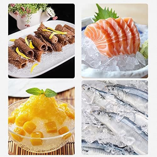 Mammoth Electric Home Commercial Use 3 Knife Ice Crusher 250W Commercial Ice ShaverThe Amount of Crushed Ice 65KGHHeavy Duty Stainless Steel Blade Cold DrinksThree Blades Snow Cone Maker Blue  - Image 4