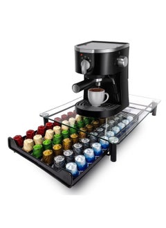 Tempered Glass Coffee Pod Holder Storage Drawer Compatible with Nespresso Original Line And Hold 60 Pots Black/Clear Excluding coffee capsules and coffee machine - pzsku/ZD692289F1BA007E4636AZ/45/_/1725193399/33e4e193-c323-4bdd-a7ae-f9d10f2c1e8c