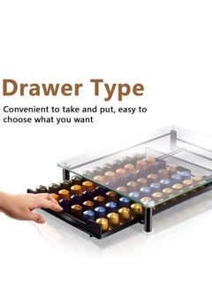 Tempered Glass Coffee Pod Holder Storage Drawer Compatible with Nespresso Original Line And Hold 60 Pots Black/Clear Excluding coffee capsules and coffee machine - pzsku/ZD692289F1BA007E4636AZ/45/_/1725193417/03e221b9-2c84-4945-9dcb-e567c4462df7