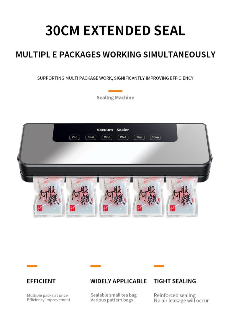 جوشبيرغ آلة تغليف الطعام بالتفريغ مع 50 كيس، شفط قوي، 5 أوضاع في 1 للأطعمة الجافة والرطبة، آلة تغليف الطعام بالتفريغ تحافظ على اللحوم والخضروات طازجة لفترة أطول - Image 4