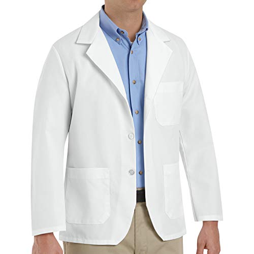 Red Kap Mens Lapel Counter Coat White 2XLarge - Image 1