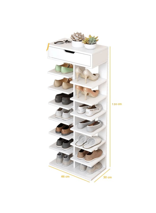 Retro Modern shoe rack 46 cm – White RA-S27 - Image 2