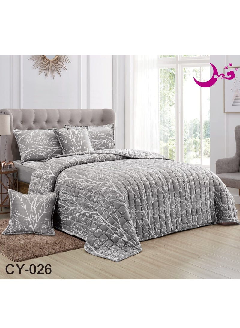 مفرش مضغوط مخمل مشجر شتوي مزدوج