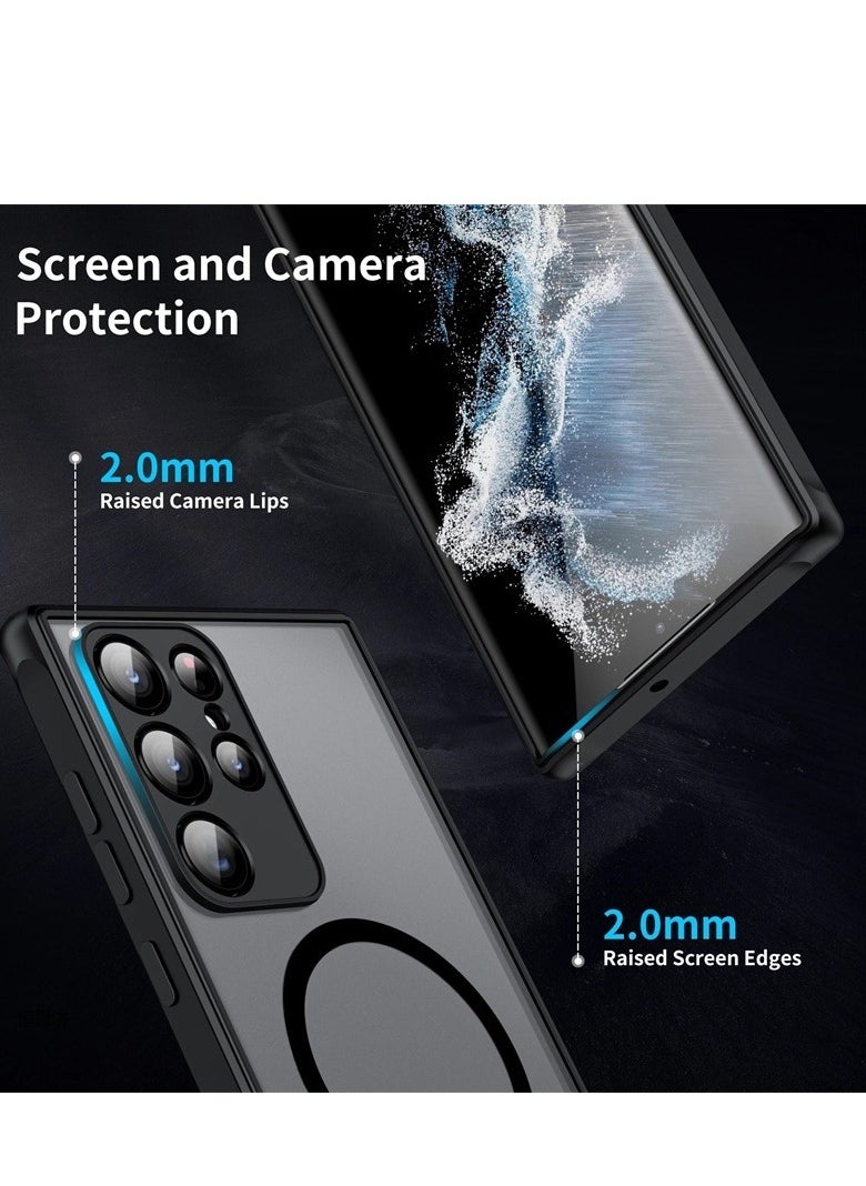 TEAM LUXURY - Samsung Galaxy S24Ultra Case, Slide Camera Cover, Built in Rotate Ring Kickstand, Heavy Duty Shockproof Protective Case - Image 1