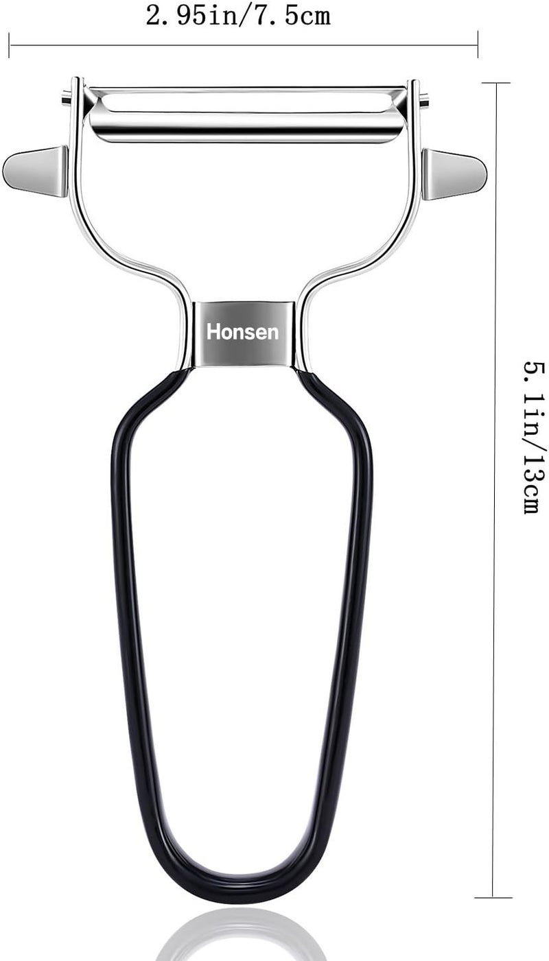 Honsen Ultra Sharp Stainless Steel Vegetable Peeler For Potatoes, All Fruits & Veggies - Image 2