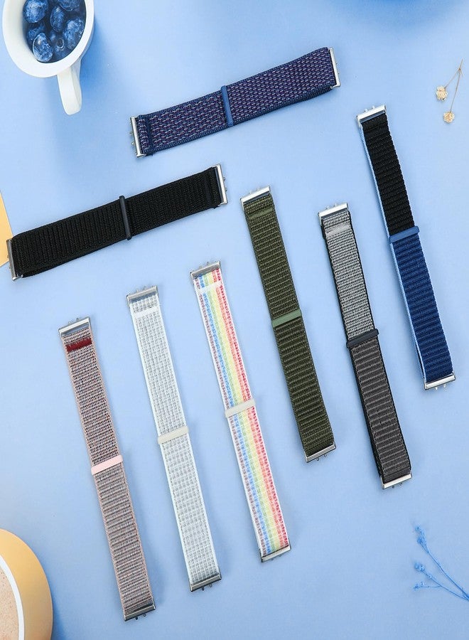 Acortjl 2PCS Nylon Watch Band Compatible with Samsung Galaxy Fit 3, Soft Breathable Adjustable Sport Nylon Loop Replacement Wristbands for Galaxy Fit3 SM-R390 Watch for Women Men - Image 5