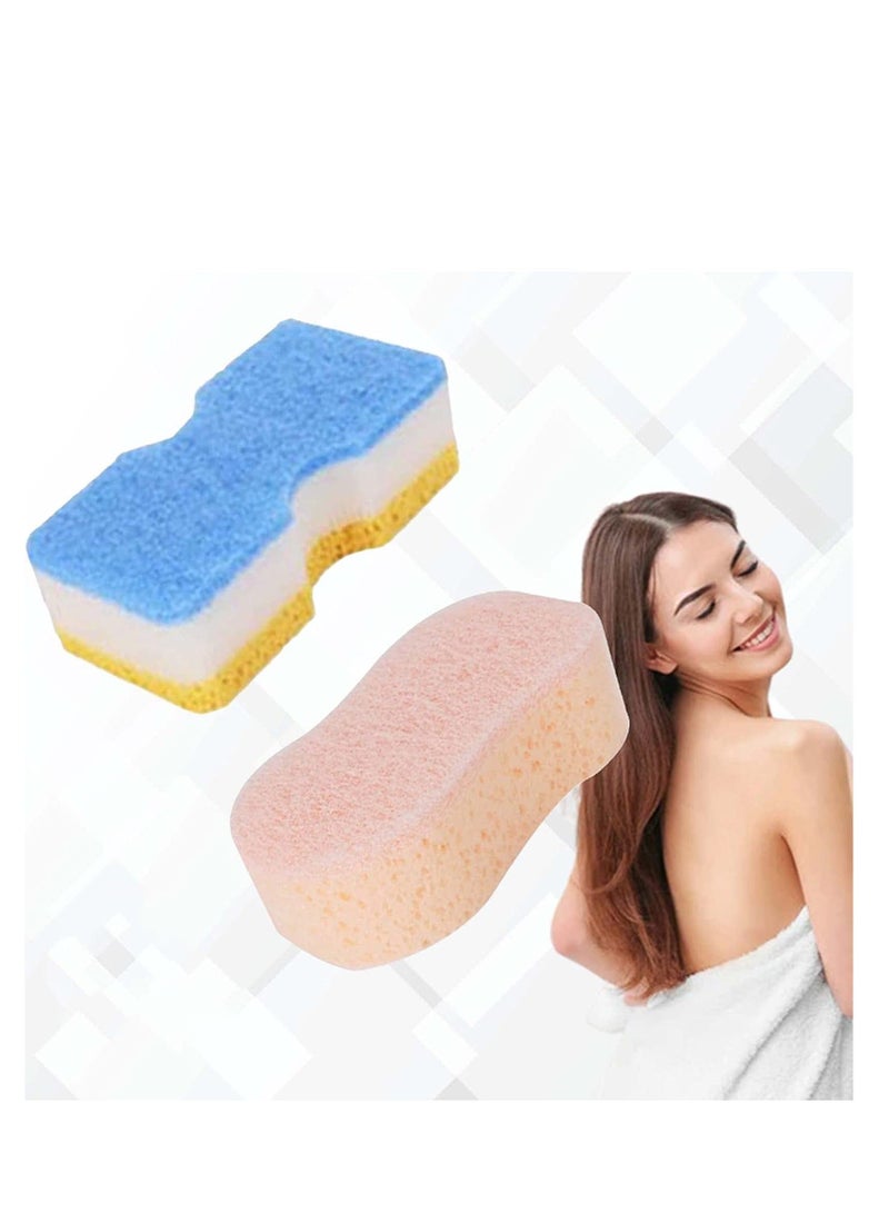 Y&D Loofah Aromatherapy Body Sponge Puff Super Peeler Soft Exfoliating Scrub Dead Skin Remover for Adult Baby 2pcs  - Image 1