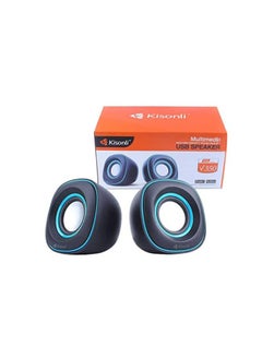 Wired USB Stereo Speakers (3W) - 3.5mm (Black - Blue) V350 - pzsku/ZD692A435011E1D195844Z/45/_/1708847444/1001b1f8-f568-4a2b-a818-b4682be76bb8