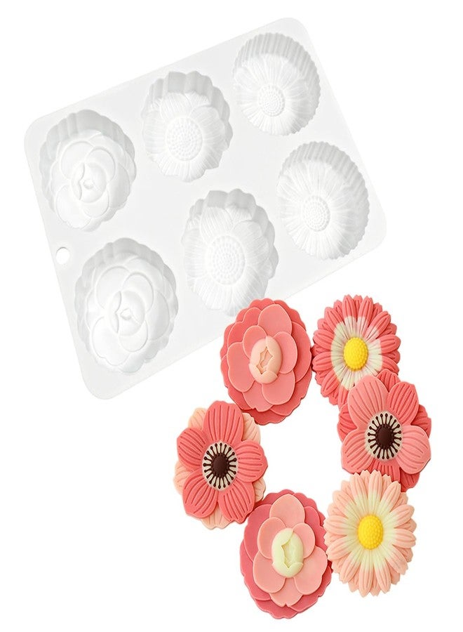 mostsom 6 Flower Silicone Cake Mold Handmake DIY Bread Mould Silicone Moulds For Cake Mooncake Mold Cake Tools - Image 5