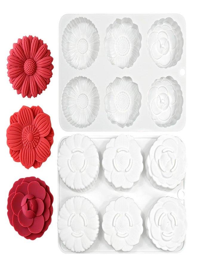 mostsom 6 Flower Silicone Cake Mold Handmake DIY Bread Mould Silicone Moulds For Cake Mooncake Mold Cake Tools - Image 1