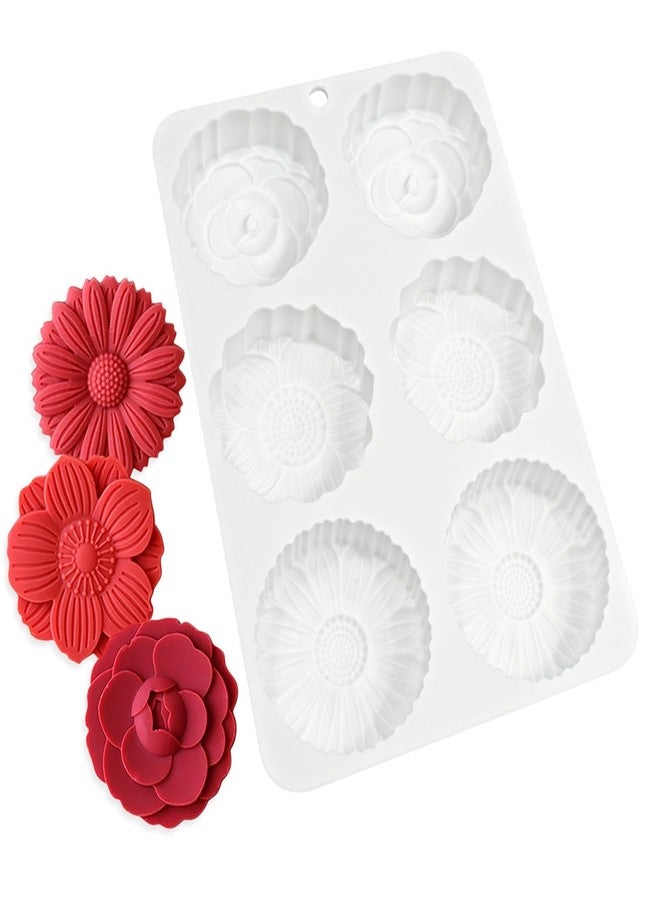 mostsom 6 Flower Silicone Cake Mold Handmake DIY Bread Mould Silicone Moulds For Cake Mooncake Mold Cake Tools - Image 4
