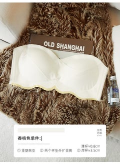 Strapless underwear womens small chest push up summer new large waist thin strapless non-slip bra suitChampagne single piece Champagne single piece