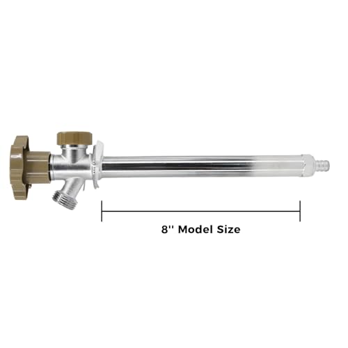 Himaweek 8-inch Anti-Siphon Frost Free Sillcock, Quater Turn 3/4-Inch Hose Bibb x 1/2-Inch PEX End,No Lead Brass Valve Frost Proof Outdoor Faucet Spigot - Image 3