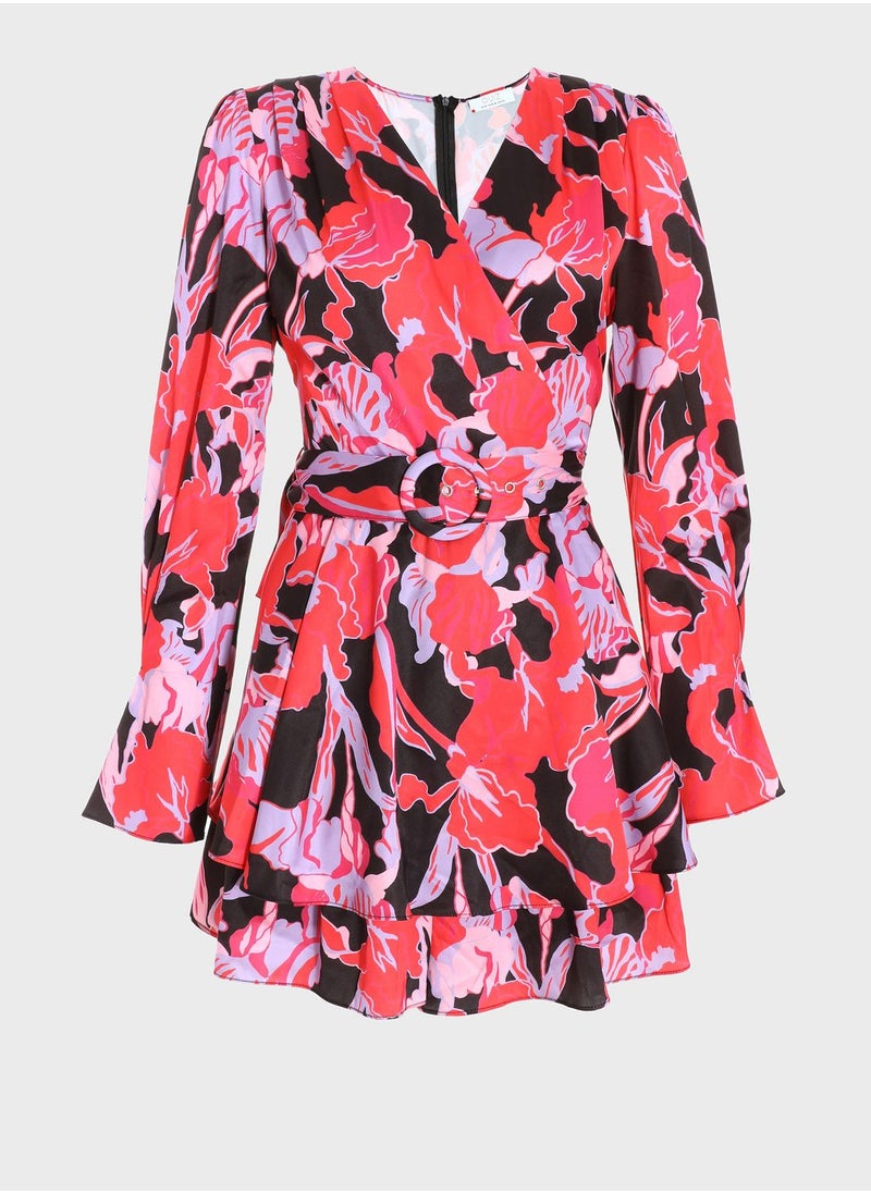 QUIZ Floral Print Dress  - Image 4