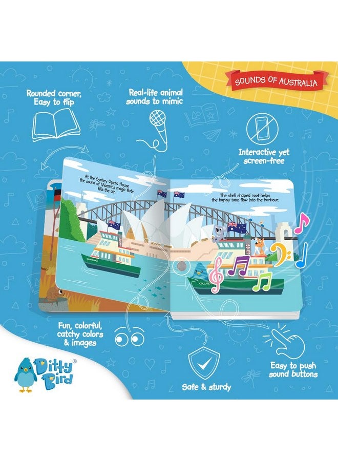 Ditty Bird Musical Toddler Books | Fun Sensory Songs of Australia | Sing Along Books for Toddlers 1-3 | Interactive Talking Book | Sturdy Baby Sound Books | Australian Nursery Rhyme Toys with Koala - Image 3
