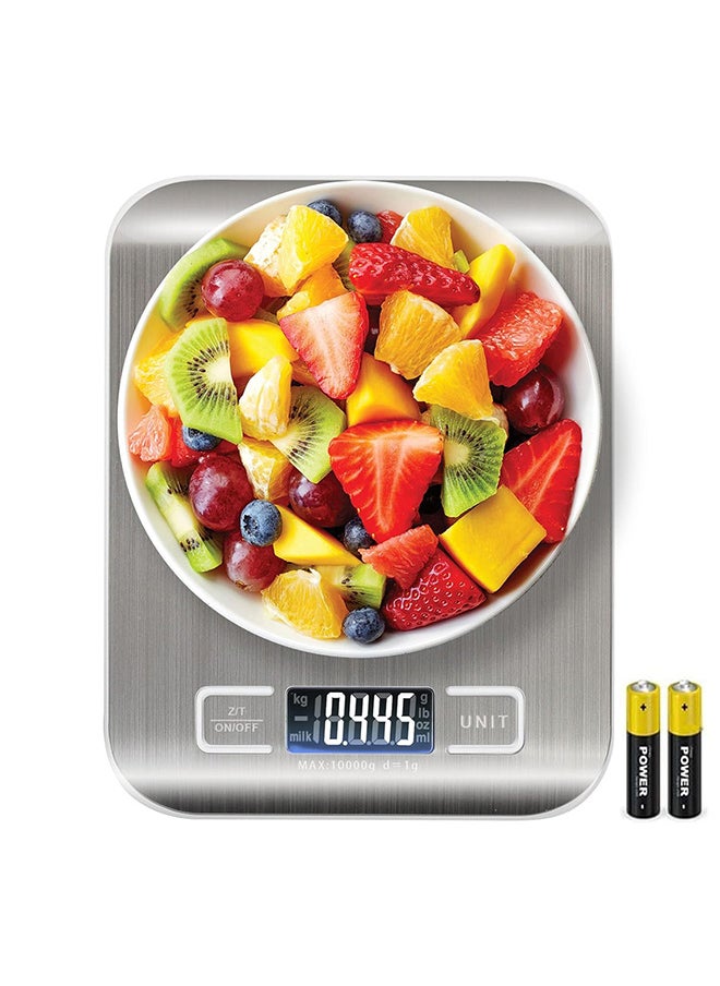 Home Kitchen Scale, Multifunction Digital Food Scale for Baking, Cooking and Dieting, Kitchen Scale With LCD Display Stainless Steel Platform, Ultra Slim,Tare Function  - Image 1