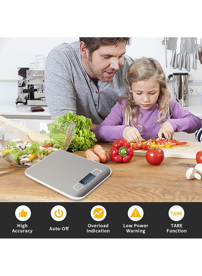 Home Kitchen Scale, Multifunction Digital Food Scale for Baking, Cooking and Dieting, Kitchen Scale With LCD Display Stainless Steel Platform, Ultra Slim,Tare Function  - Image 5