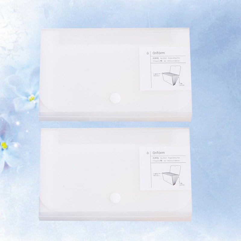 Small White Accordion File Folders Portable Multilayer Document Organizer for Students Office - Image 3