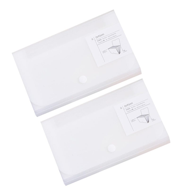 Small White Accordion File Folders Portable Multilayer Document Organizer for Students Office - Image 2