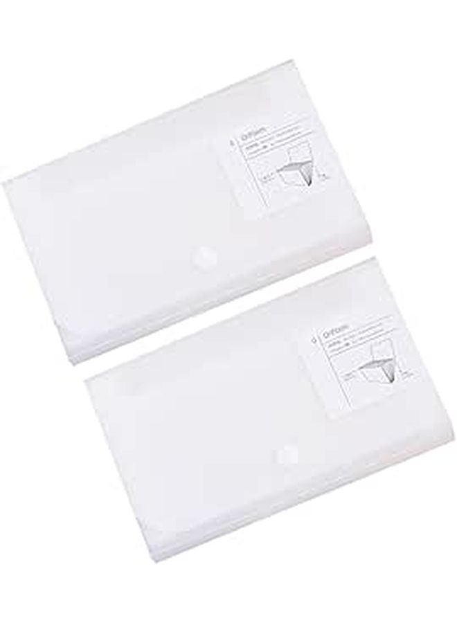 Small White Accordion File Folders Portable Multilayer Document Organizer for Students Office - Image 1
