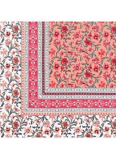 RajasthaniKart RajasthaniKart Pure Cotton 180 TC King Size BEDSHEET with 2 Pillow Cover - 90X108 (Suitable for King Size Bed Sheet or Double Bed, Orange) PSP101  - Image 4