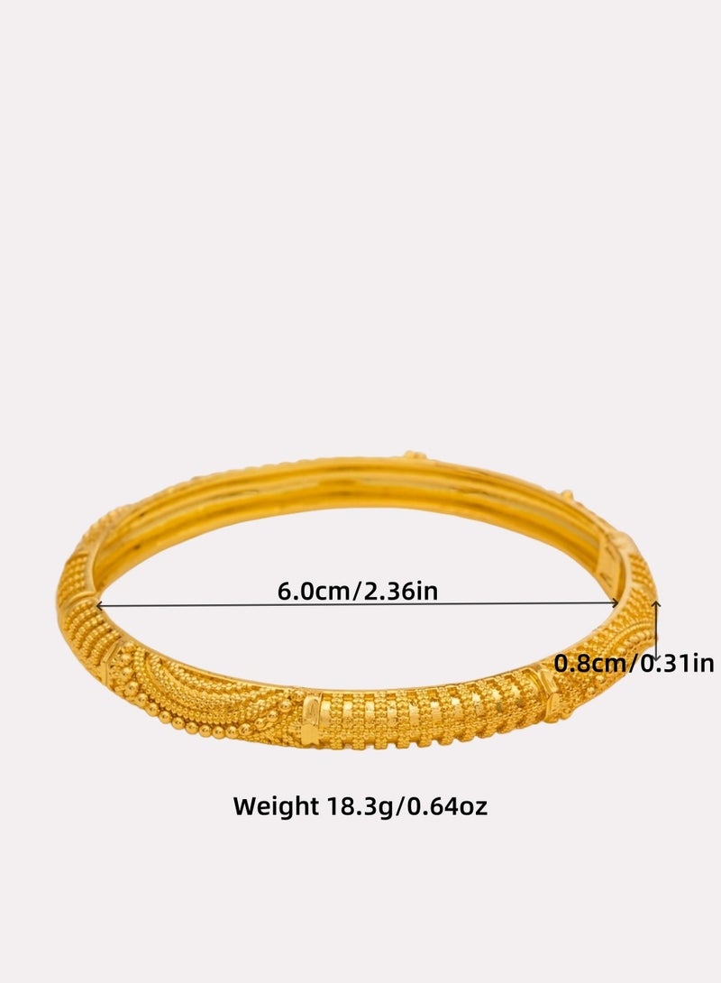 فاشون سوار منقوش على شكل قطعة من الكرز، سوار أنيقة نحاسية متطورة - Image 2