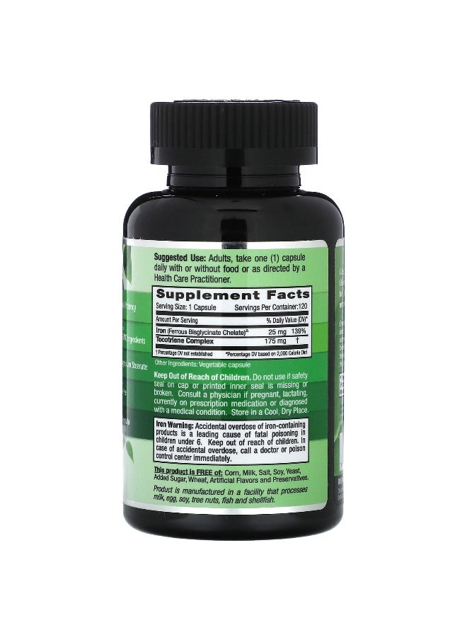 Emerald Laboratories Emerald Laboratories, Pure Albion, Gentle Iron, 25 mg, 120 Vegetable Caps  - Image 2