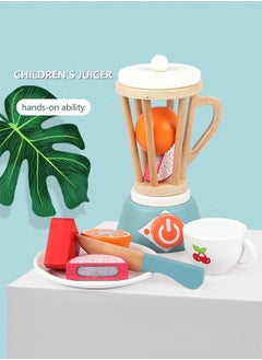 Wooden Machine Juicer Toy With Fruits And Tools Play Kitchen Accessories
