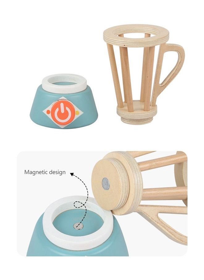 JSAITOYS - Wooden Machine Juicer Toy With Fruits And Tools Play Kitchen Accessories - Image 1
