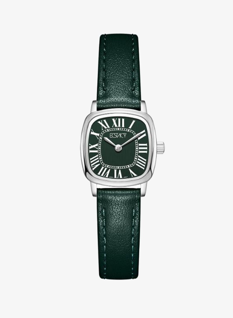 ECSTACY Women's Leather Analog Watch E25502-SLGG - 21mm mm - Image 1