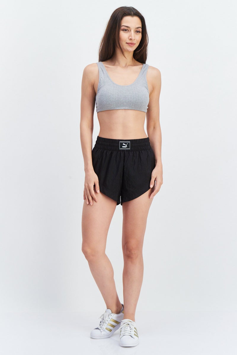PUMA Women Sportswear Fit Drawstring Training Shorts, Black  - Image 3
