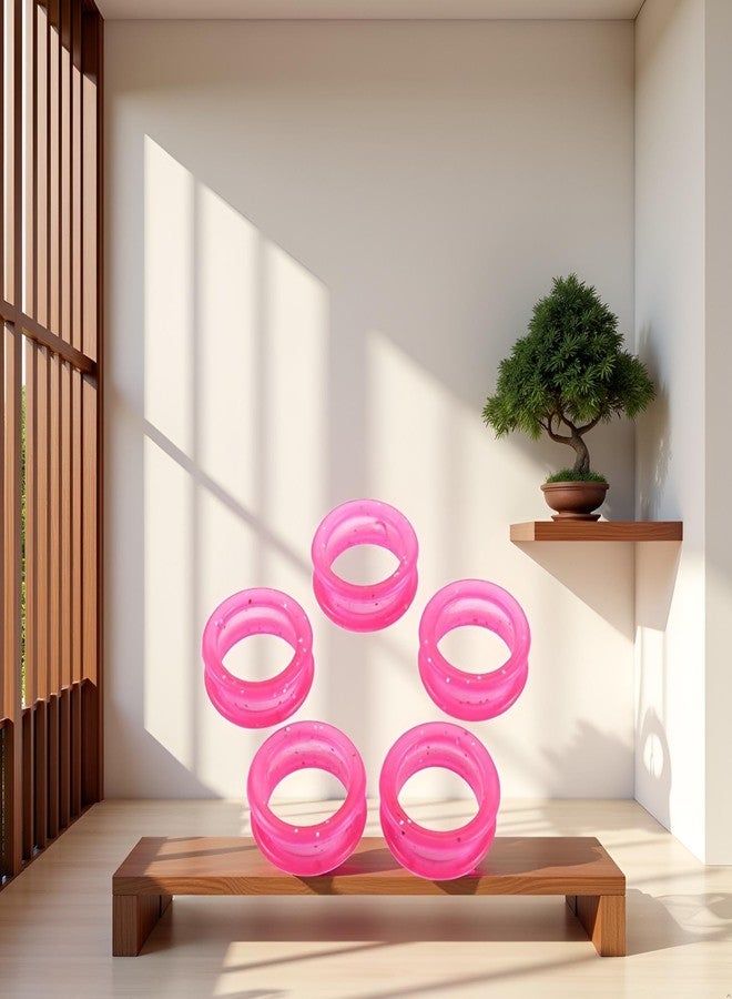 GANPUB 5Pcs Pink Silicone Scissors Finger Rings Grips Grooming Shear Thumb Inserts Finger Protector Ring for Barber Hair Cutting Scissors Pet Shears,Grooming - Image 3