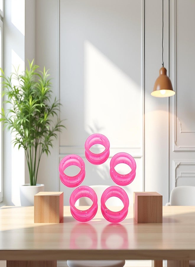 GANPUB 5Pcs Pink Silicone Scissors Finger Rings Grips Grooming Shear Thumb Inserts Finger Protector Ring for Barber Hair Cutting Scissors Pet Shears,Grooming - Image 2
