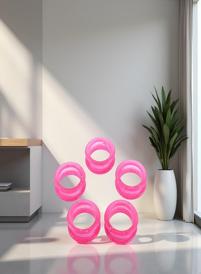 GANPUB 5Pcs Pink Silicone Scissors Finger Rings Grips Grooming Shear Thumb Inserts Finger Protector Ring for Barber Hair Cutting Scissors Pet Shears,Grooming - Image 4
