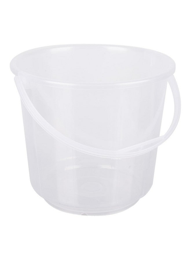 Kuber Industries Bucket | Plastic Bucket for Mopping | Bucket for Cleaning | Storage Container Bucket | Water Storage Bucket | Bathroom Bucket | Plain Bucket | 5 LTR | Transparent - Image 1